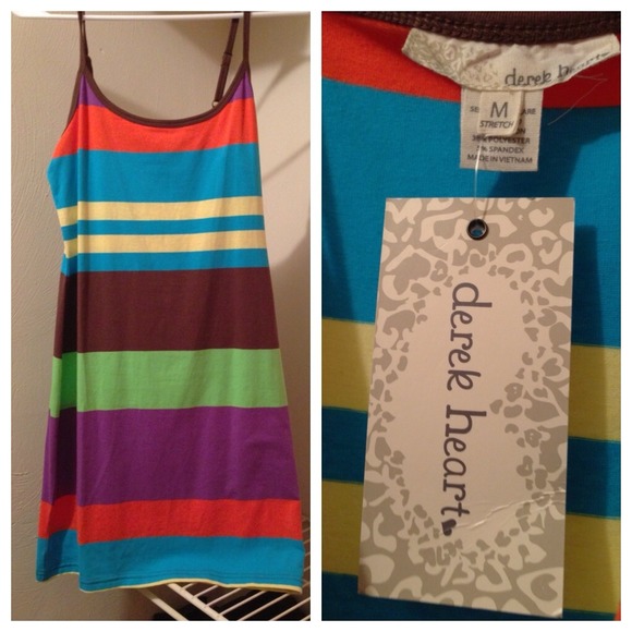 Multi colored stretch summer dress
