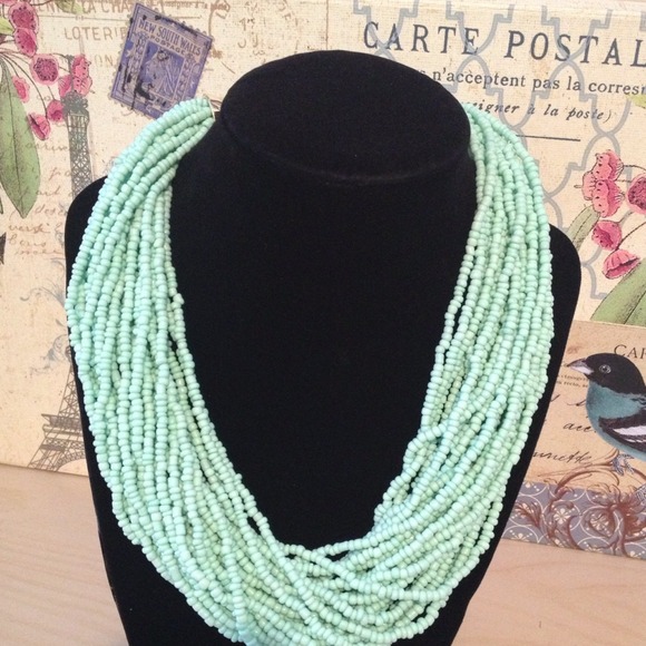 Mint green necklace