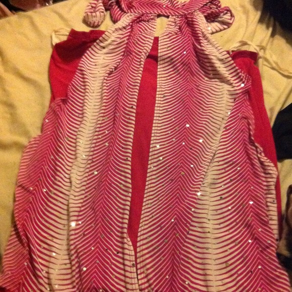 Pink tie around neck club dress - Picture 1 of 2