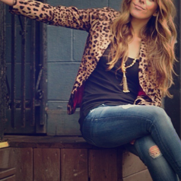 Tracy Evans Jackets & Blazers - Leopard Print Blazer