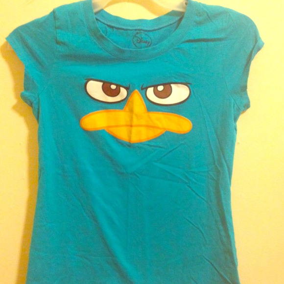 Juniors blue perry the platypus  tshirt