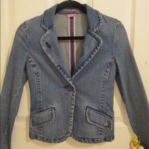 DENIM Washed Fitted Blazer