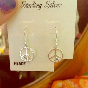 Peace sign earrings