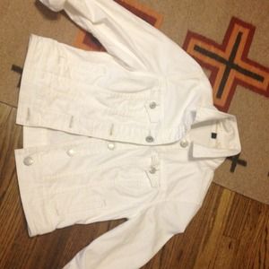 American eagle white denim jacket