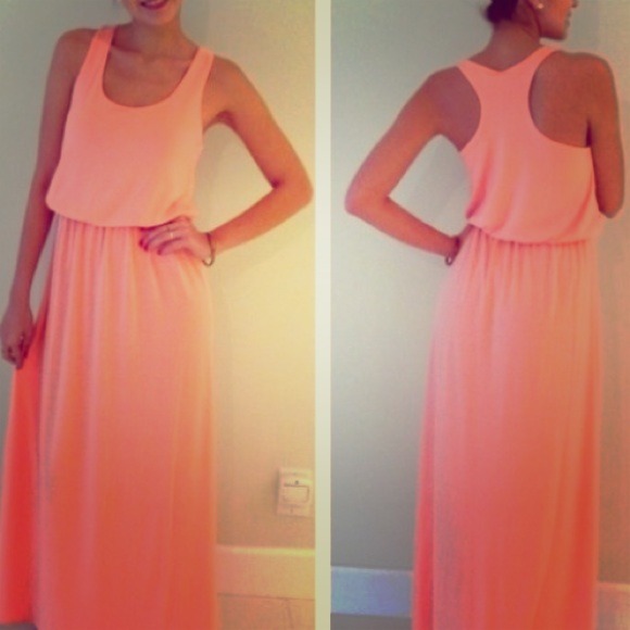 Orange/light  yellow  louse long dress - Picture 1 of 1