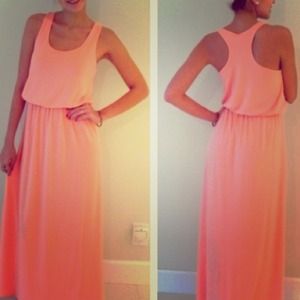 Orange/light  yellow  louse long dress