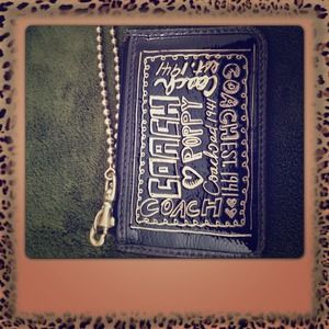 Coach poppy ID card holder