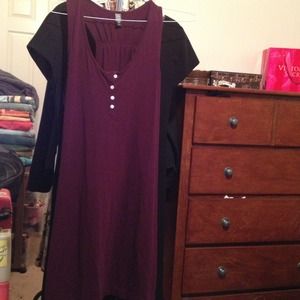 Purple cotton dress