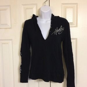 Hooded Harley Davidson bling top