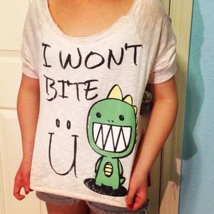 'I Won't Bite' Monster Graphic Top