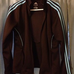 Brown and Light Blue Adidas Workout Jacket
