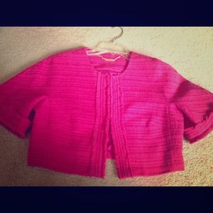 Trina Turk Hot Pink Crop bolero jacket size 10 new