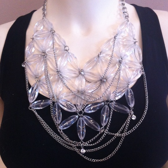express clear beaded necklace