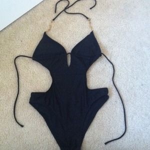 Reserved***Sexy black one piece swim suit.