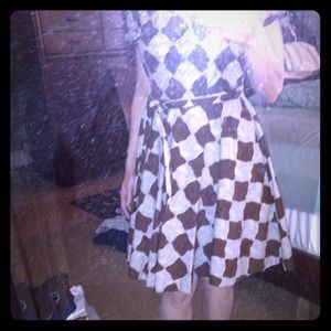 More pics of INC dress Brown 8P fits small to sze