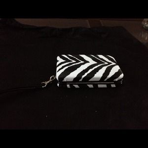 Zebra print iPhone clutch case.