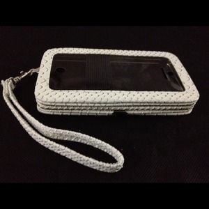 Ostrich inspire material iPhone case clutch..