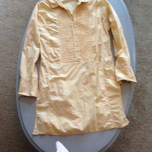 Comfy yellow striped tunic style shirt