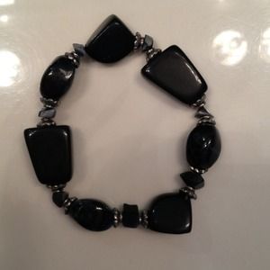 SOLD in bundle Black beaded bracelet