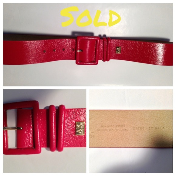 Sold in bundle! Plus Size Red Leather Belt