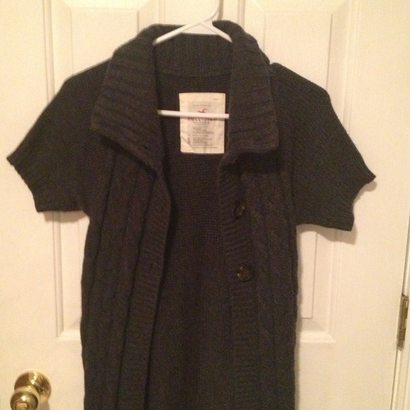 Hollister Long Navy Sweater- Like New!
