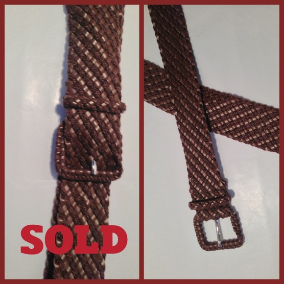 Sold in bundle! Brown woven leather belt