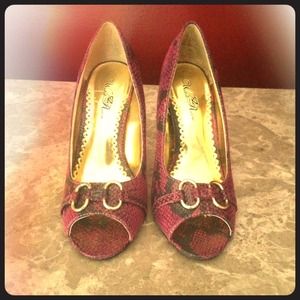 Purple Snaked Skinned Heel