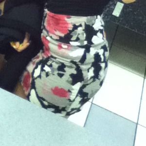 Flower printed skirt!
