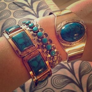 Silver Metal bracelets!! Mexico inspired.