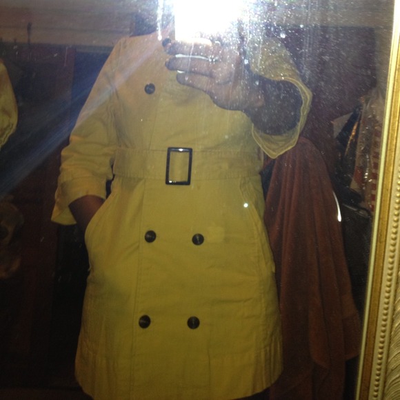 Yellow denim style trench jacket - Picture 4 of 4