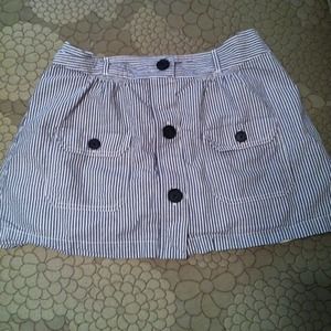 American eagle blue and white striped skirt.