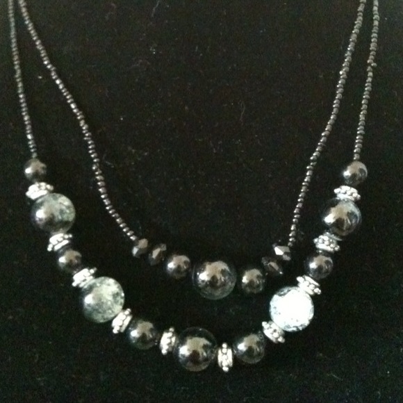SOLD @tammyk289 Black beaded necklace set