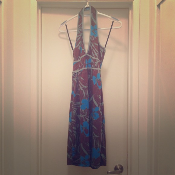 Brown and blue spring\summer dress