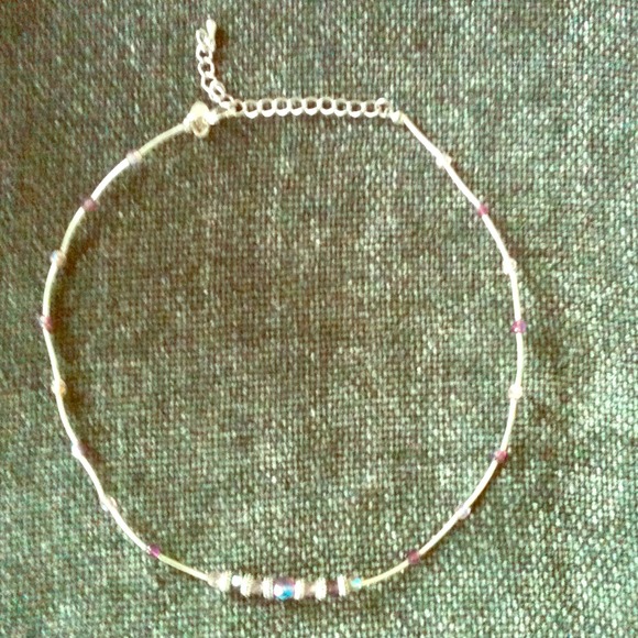 RESERVED @glombme*Lia Sophia Necklace/Purple Beads