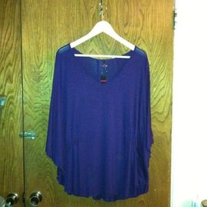 Purple butterfly sleeve top