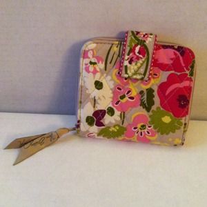 Vera Bradley Mini Zip Wallet in Make Me Blush