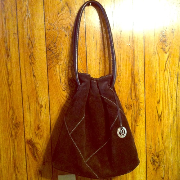 DONALD J. PLINER CHOCO. SUEDE HOBO IN PERFECT CON