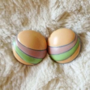 Vintage Pastel Round Earrings Vintage Pastel Round Earrings