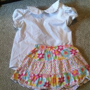 ❌SOLD❌Little girls skirt and shirt