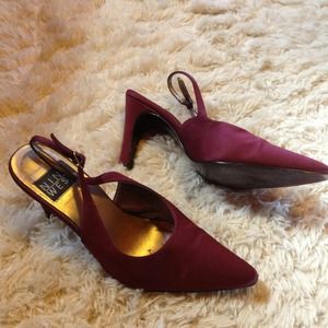 Nine West satin sling backs