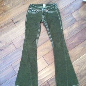 True Religion Dark green cords