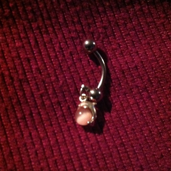 Belly button charm barbell