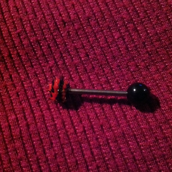 Tongue tickler barbell