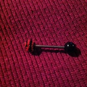 Tongue tickler barbell