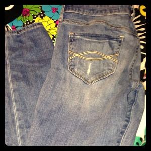 Abercrombie & Fitch faded light denim jeans
