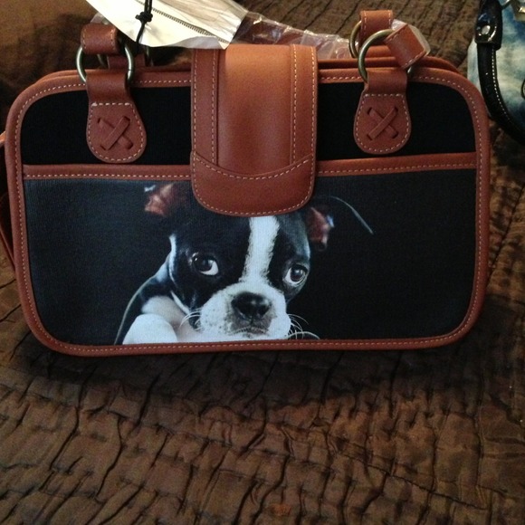 REDUCED Boston Terrier purse