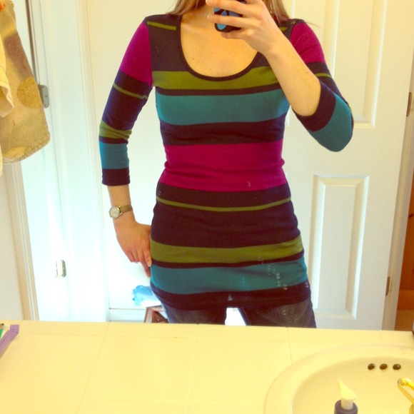 **BUNDLED**Stripes knit tunic