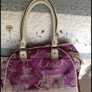 Purple coach purse