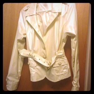 Cream Jacket with cream and gold buttons