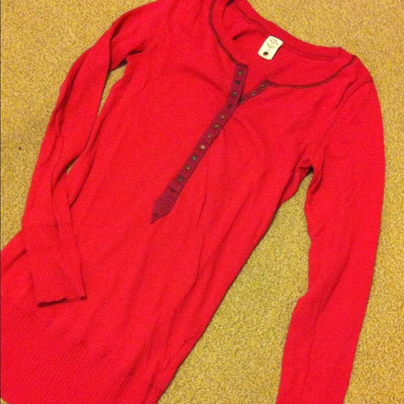 Free People Pink Long Sleeve Tunic